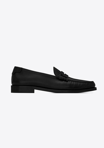 Logo-Appliquéd Leather Loafers from Saint Laurent