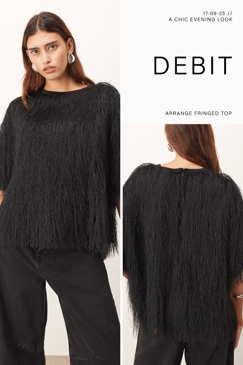 Hybrid Woven Fringe Top  from ARRANGE 