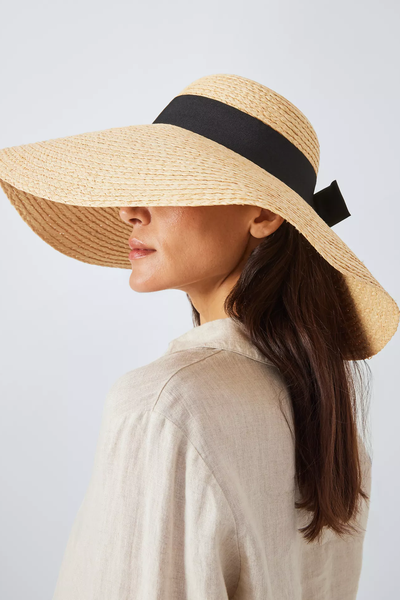 Bow Wide Brim Downturn Hat from John Lewis