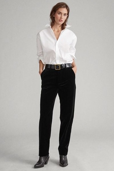 Velvet Straight-Leg Trouser