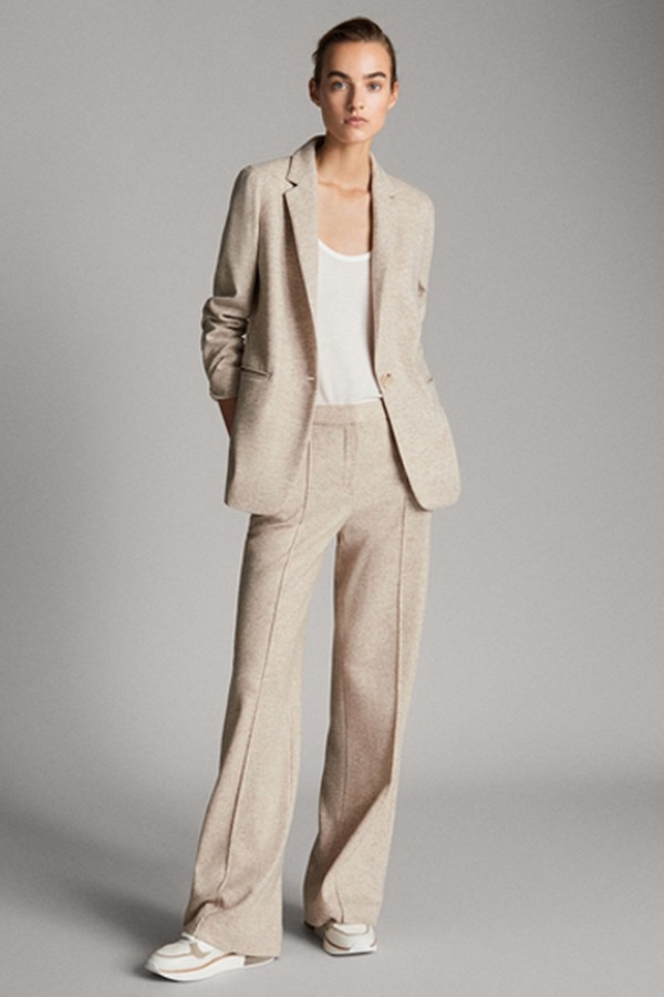 Slim Heathered Wool Blazer