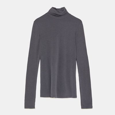 Basic Turtleneck T-Shirt from Zara