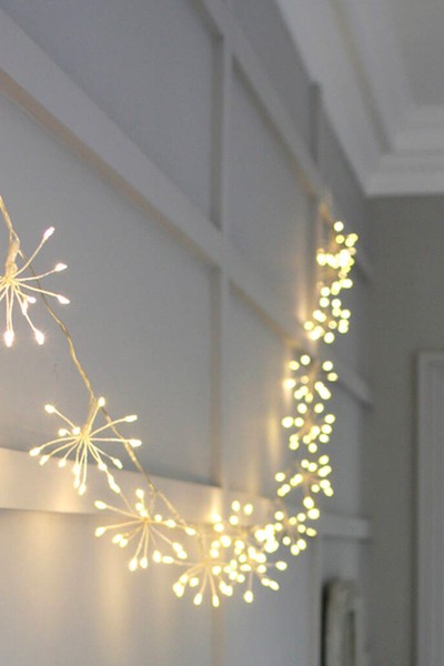 Silver Starburst Indoor Or Outdoor Light Chain