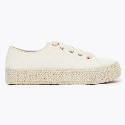 Lace Up Flatform Espadrilles from M&S