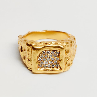 Textured Embossed Ring from Mango