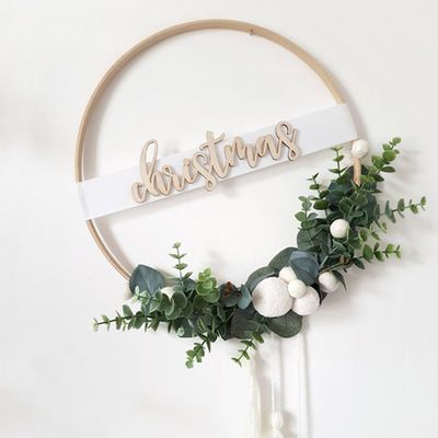 Modern Christmas Wreath from Bloomette Sauvage