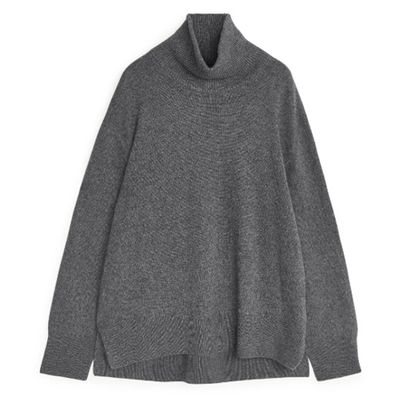 Cashmere Relaxed Roll Neck Jumper from Arket