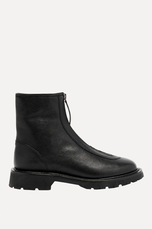 Grained Leather Ankle Boots from LEGRES