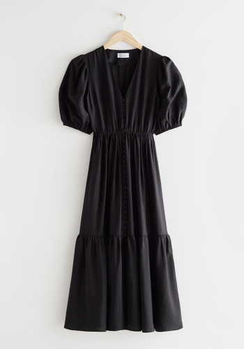 Puff Sleeve Maxi Dress