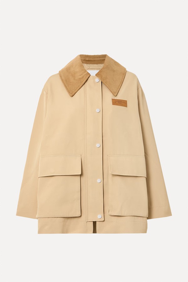 Woven Twill Midi Jacket from Ganni