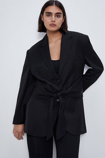 Tie-Belt Blazer from Zara