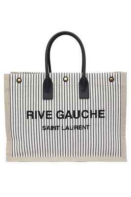 Rive Gauche Striped Cotton-Canvas Tote Bag from Saint Laurent