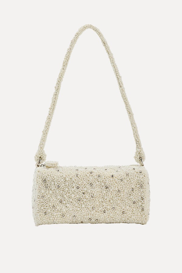 Mini Bowling Bag With Faux Pearls   from Zara 