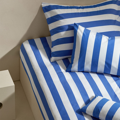 Striped Cotton Duvet Cover from Mango