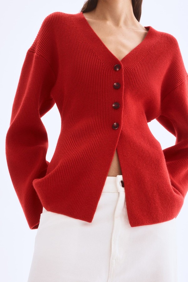 Rib-Knit Cardigan