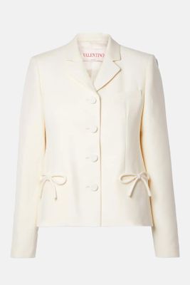 Bow-Detailed Wool And Silk-Blend Crepe Jacket from Valentino Garavani