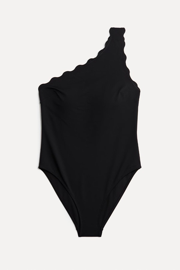 Padded-Cup One-Shoulder Swimsuit