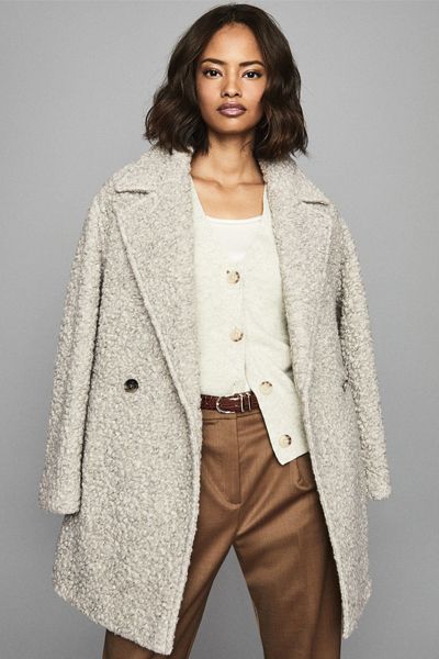 Wool Blend Teddy Coat