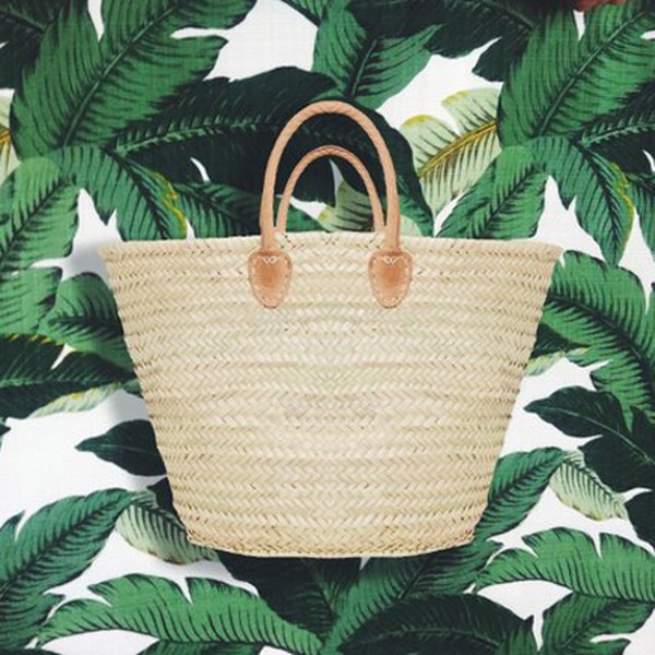 Plain Straw Beach Bag from Moniker Studio