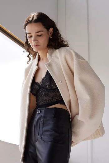 Talia Slouchy Textured Bomber Jacket, £91 (was £130) | Anthropologie