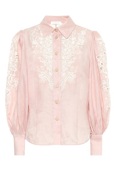 Freja Embroidered Linen Shirt from Zimmermann