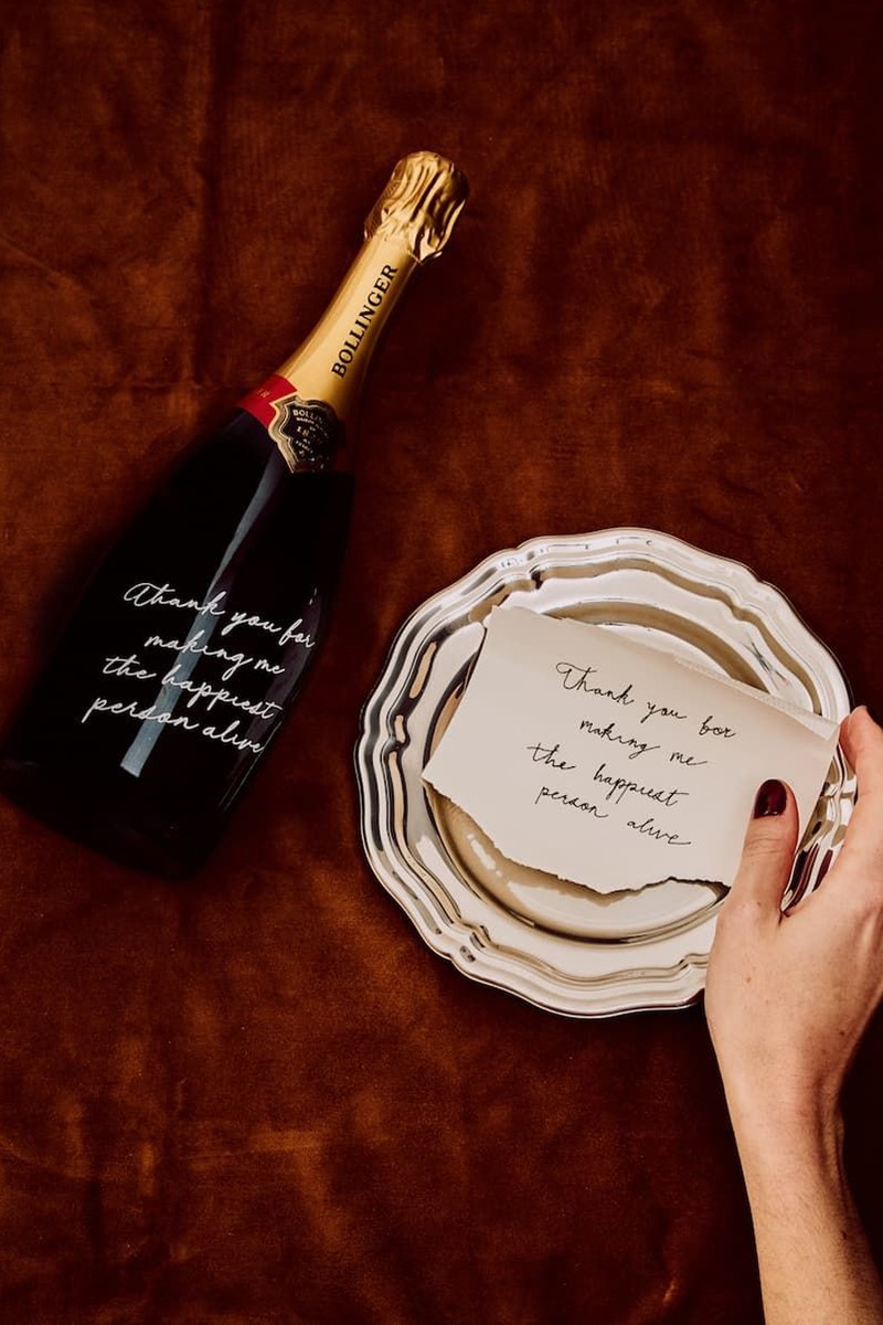 Handwritten Champagne Bottle from Not Another Bill