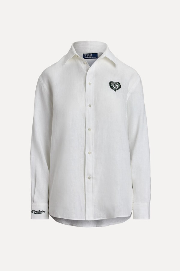 Oversize Fit Crest Linen Shirt