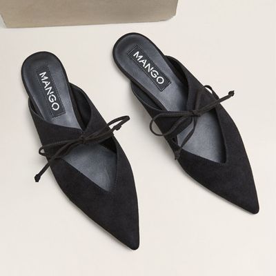 Bow Leather Shoes from Mango
