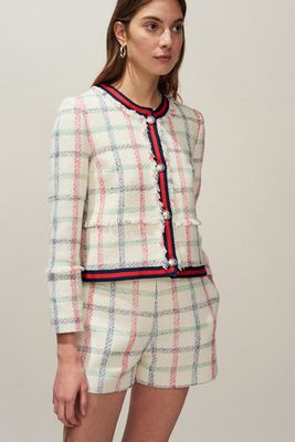 Tweed Jacket With Striped Trim from Claudie Pierlot