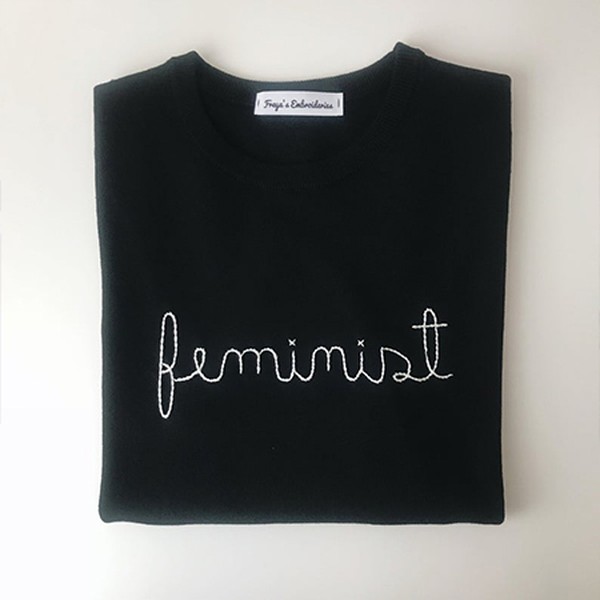 Embroidered Feminist Jumper