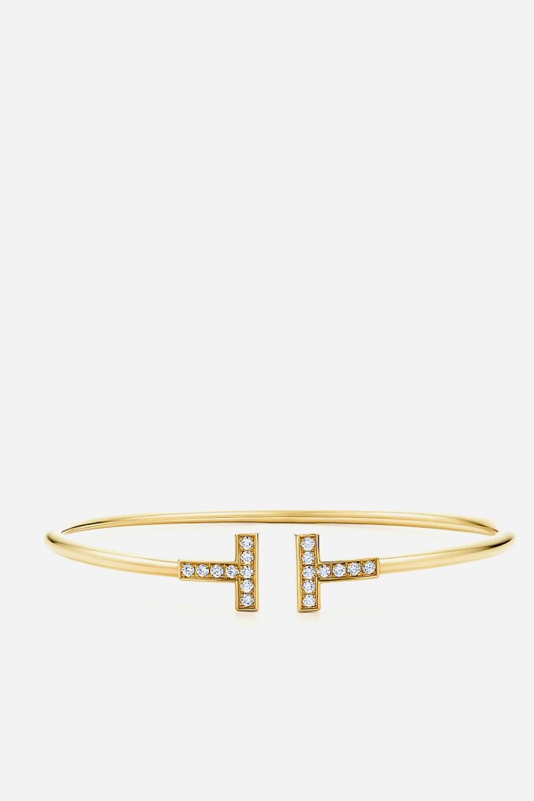 T Diamond Wire Bracelet