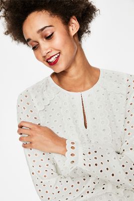 Scallop Broderie Top