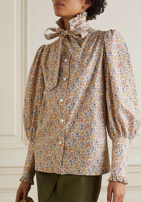 Collette Ruffled Floral-Print Blouse from Anna Mason