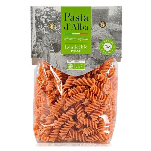 Organic Gluten Free Red Lentils Fusilli from Pasta d'Alba