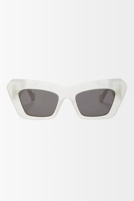 Anagram Logo Cat-Eye Acetate Sunglasses from Loewe Eyewear