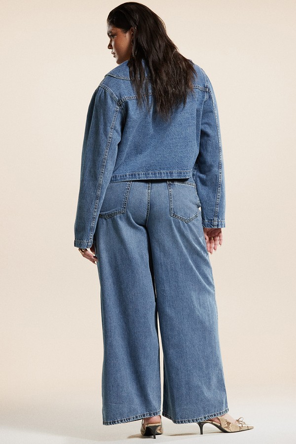 Curve Denim Jacket With Round Collar Co-ord from ASOS DESIGN