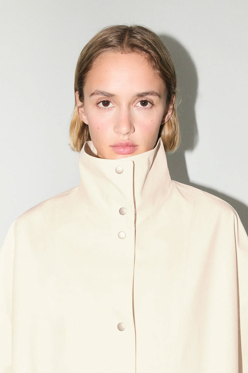 Jacket With High Collar Detail