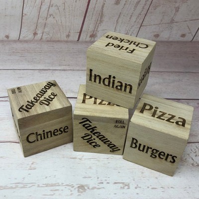 Wooden Takeaway Dice from ShelleyBStudio