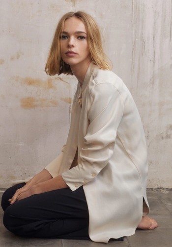 Oversized Satin Shirt from Mango