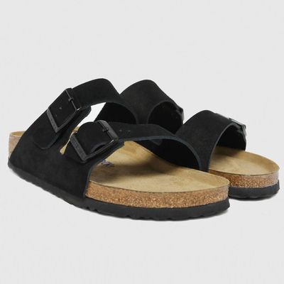 Black Arizona Suede Sandals