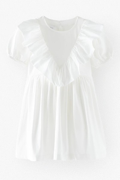 Dress With V-Shaped Ruffles from Zara