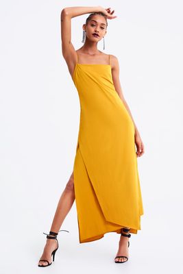 Slip Dress With Splits from Zara