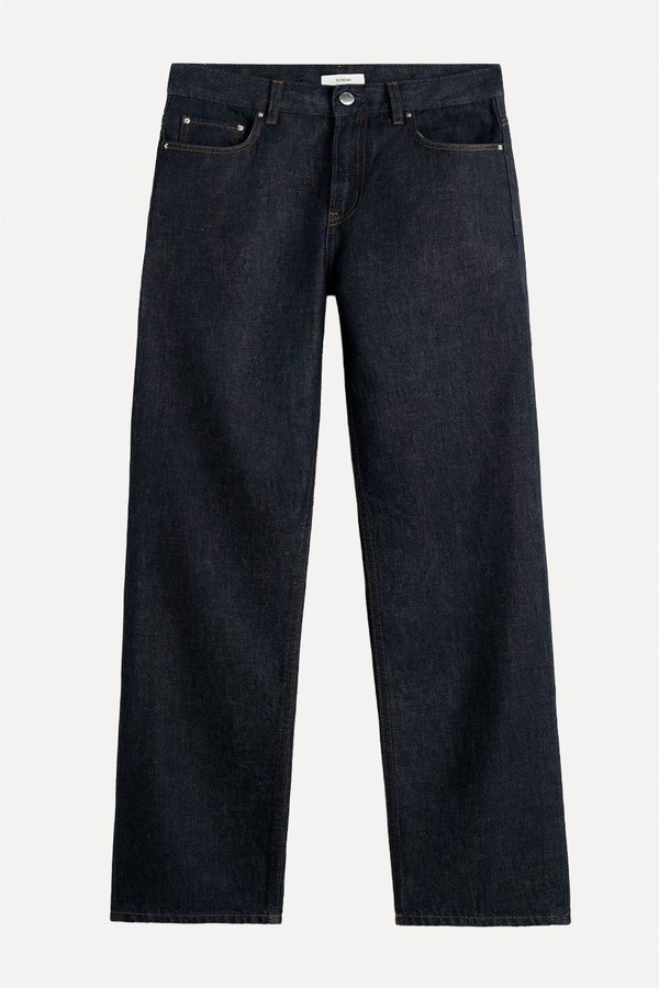 Low Straight Denim Rinsed Blue Jeans from Toteme