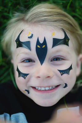 Bat Face Stickers from Party Pieces