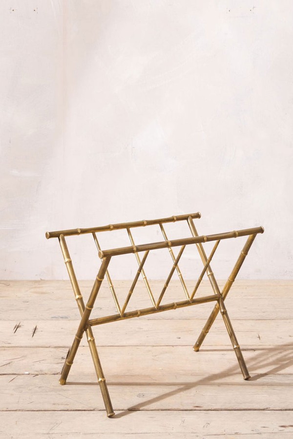 20th Century Brass Bamboo Magazine Rack from Tallboy Interiors
