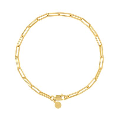 Long Link Chain Bracelet In Gold