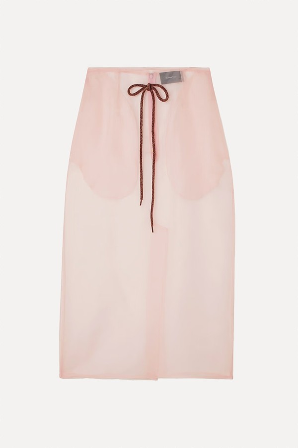 Bow-Detailed Silk-Organza Midi Skirt from Simone Rocha