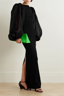Karla Crepe And Organza Maxi Dress from Solace London