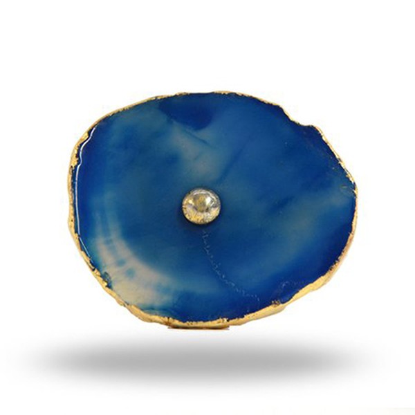 Blue Agate Cabinet Drawer Knob from Trinca Ferro