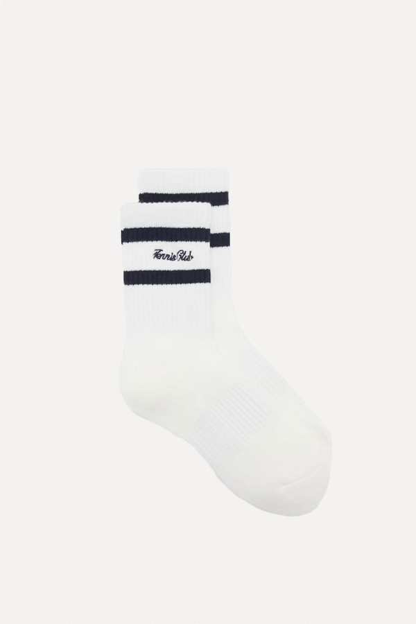Striped Socks With Embroidered Message from Mango